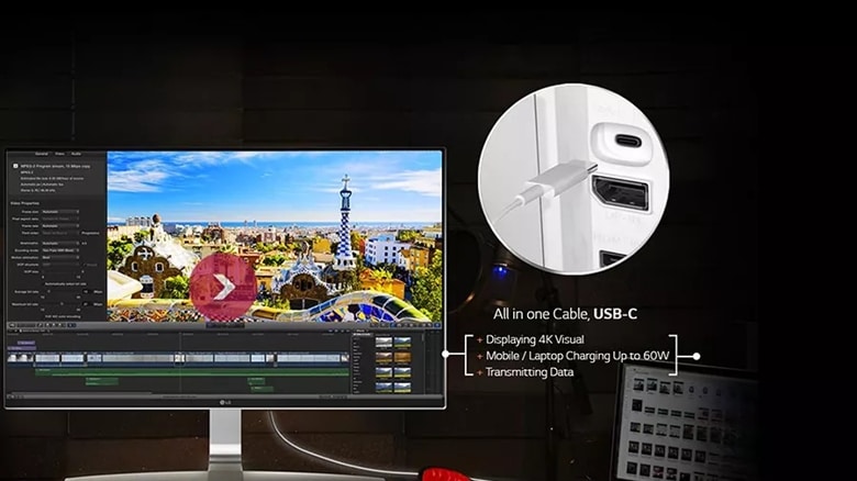 LG 27'' Class 4K UHD IPS LED Monitor (27'' Diagonal) (27UD88-W