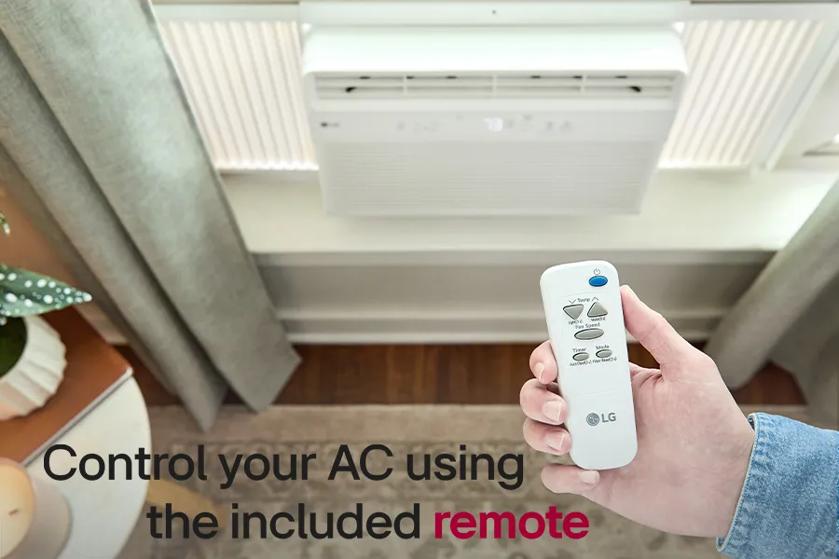 control your AC using the included remote
