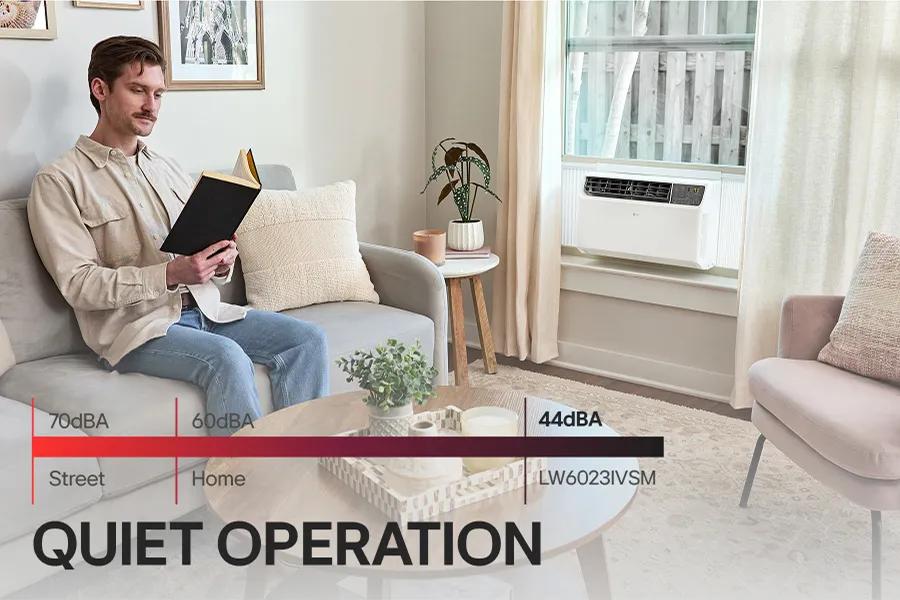 
70dBA
60dBA
Street
Home
QUIET OPERATION
44dBA
LW6023IVSM