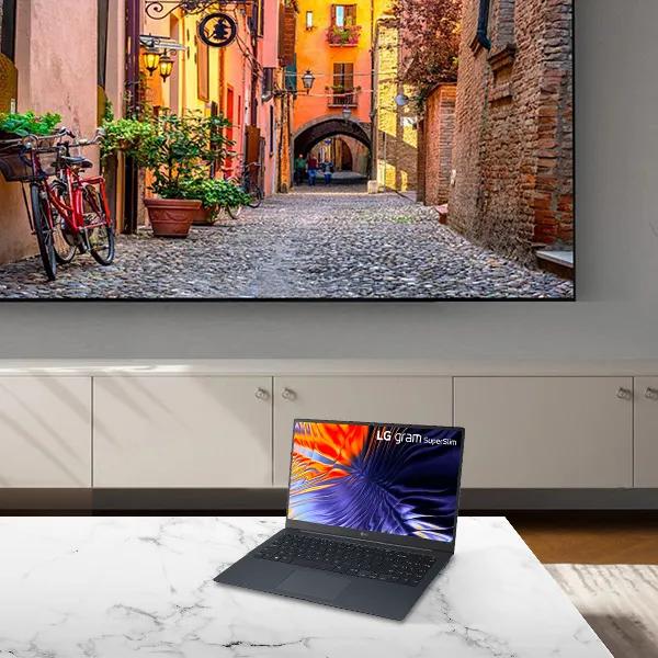 LG Oled TV and Laptop Image