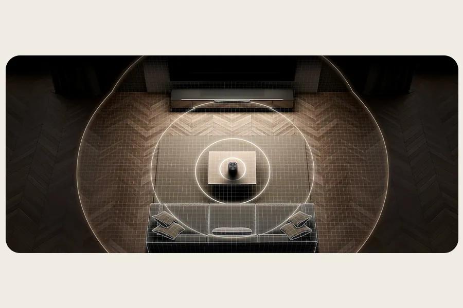 AI Room Calibration Pro uses spatial awareness technology to analyze unique characteristics of your space then optimizes audio settings.