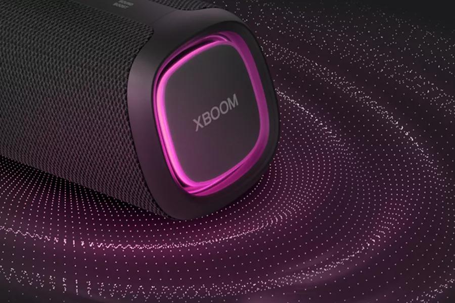LG XBOOM Go XG7QBK Bluetooth Lautsprecher – 40 W, IP67 Wasserdicht, 24h Akku, Mit LED-Licht, Anthrazit