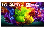 Vivid cloud of swirling colors on an LG QNED evo AI screen.
