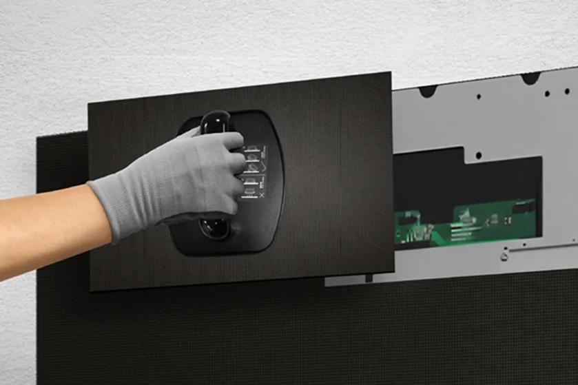 LUPA DVLED panel being removed for maintenance