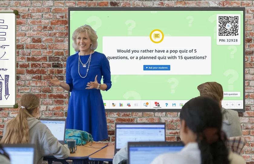 CreateBoard Prep on Screen in Classroom-Student Interaction