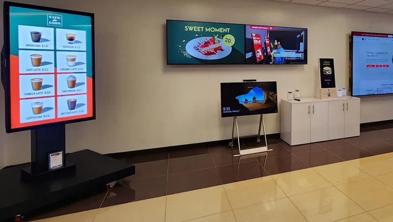 Digital signage on display in LG's Atlanta Business Innovation Center