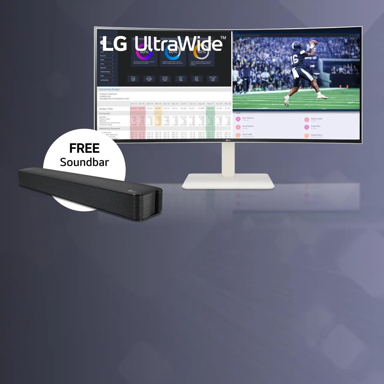 Image of Save up to 30% on select UltraWide™ monitors—plus FREE SK1 Soundbar