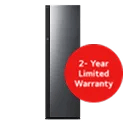 Front view of an LG SC5GQR8GA Styler with a 2 Year Limited Warranty badge