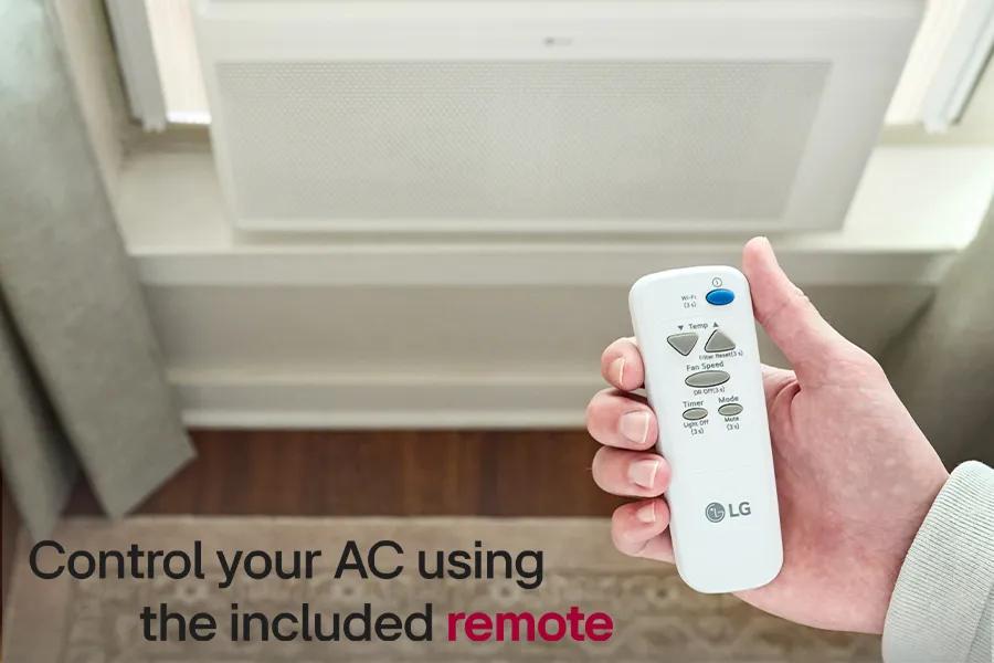 
Control your AC using the included remote
Temp A
Fan Speed
DR OFFER Timer
Light Off
Mode
LG