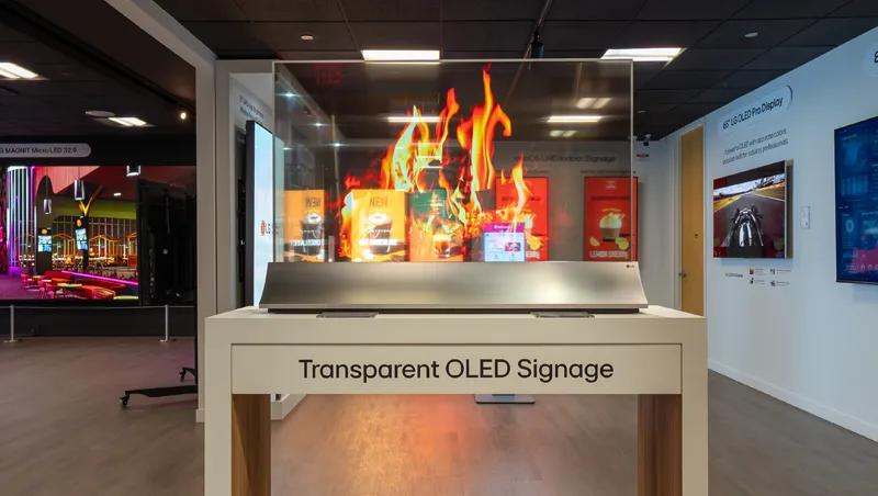 Transparent OLED on display at the LG Chicago Business Innovation Center