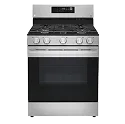 A front-facing image of an LG LRGL5821S range.