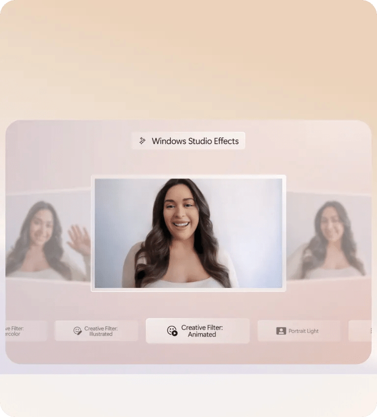 Image of Window Studio Effects feature for tablet.