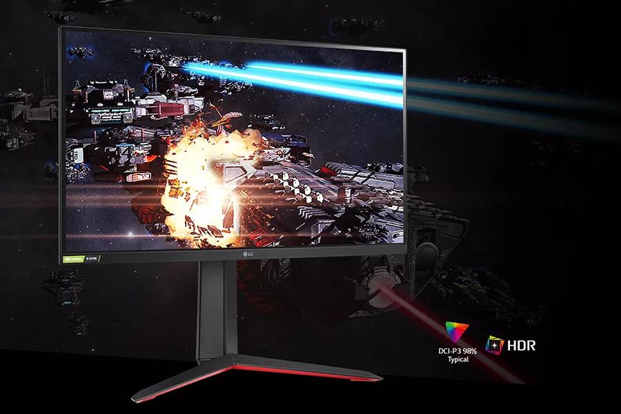 The Gaming Scene in Rich Colors and Contrast on The Monitor Supporting HDR400 With DCI P3 98  Typ